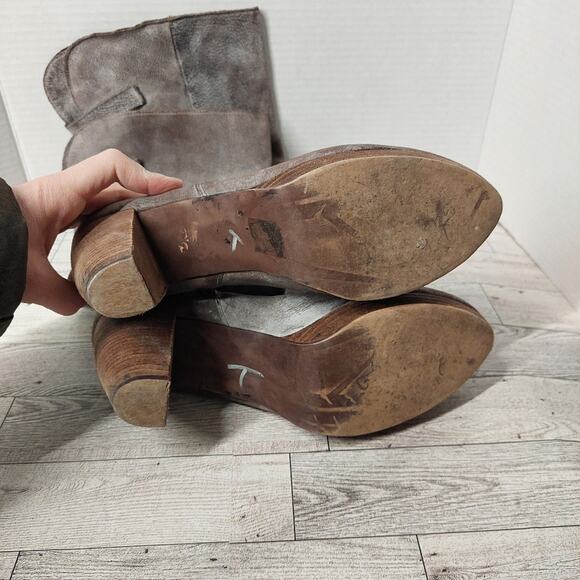 Felmini leather knee high heeled boots women's size 9 - Picture 5 of 9